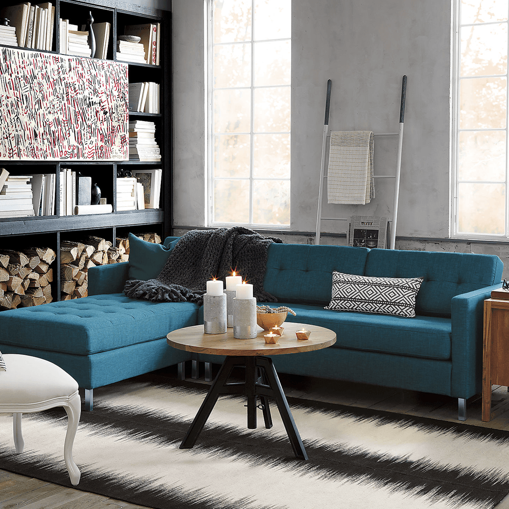 Ditto Ii Peacock Sectional Sofa