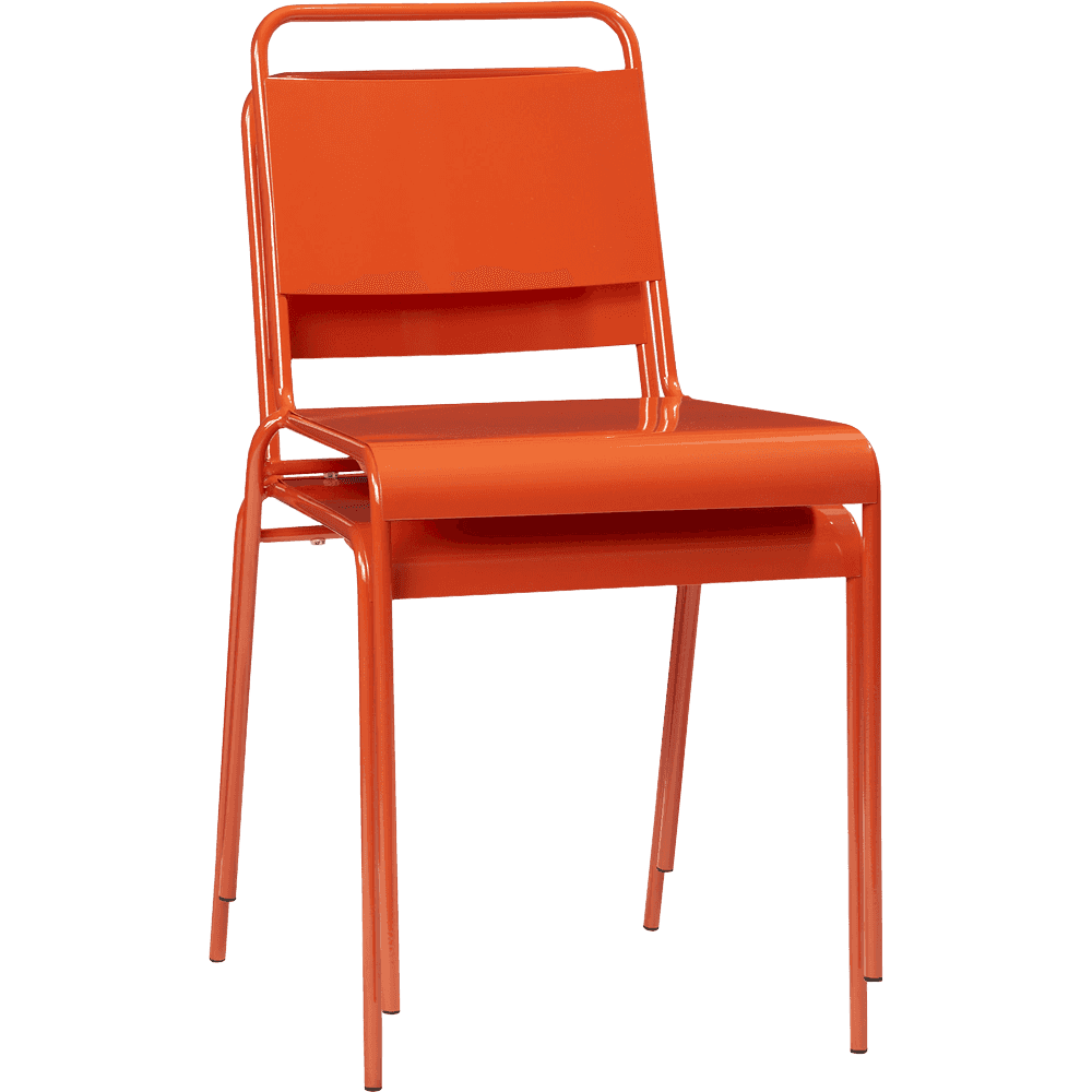 Lucinda Orange Stacking Chair